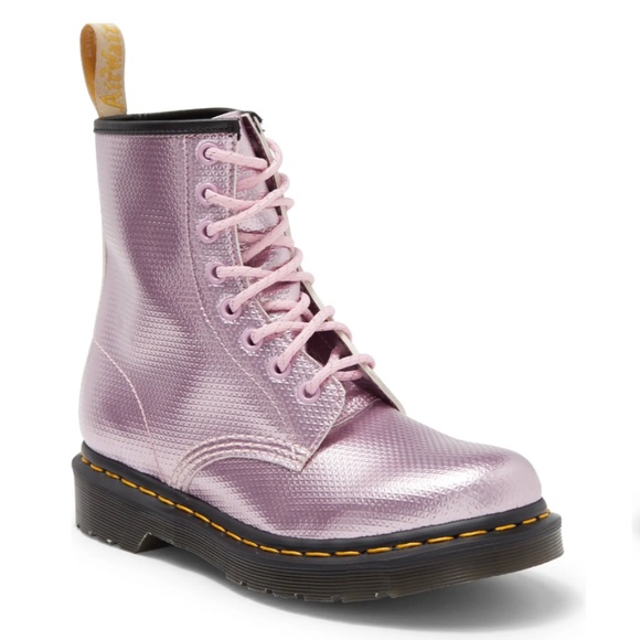 Dr. Martens Shoes - NIB $140 Dr. Martens 1460 Vegan Aluminix Embossed Combat Boot - US 8 / UK 6!